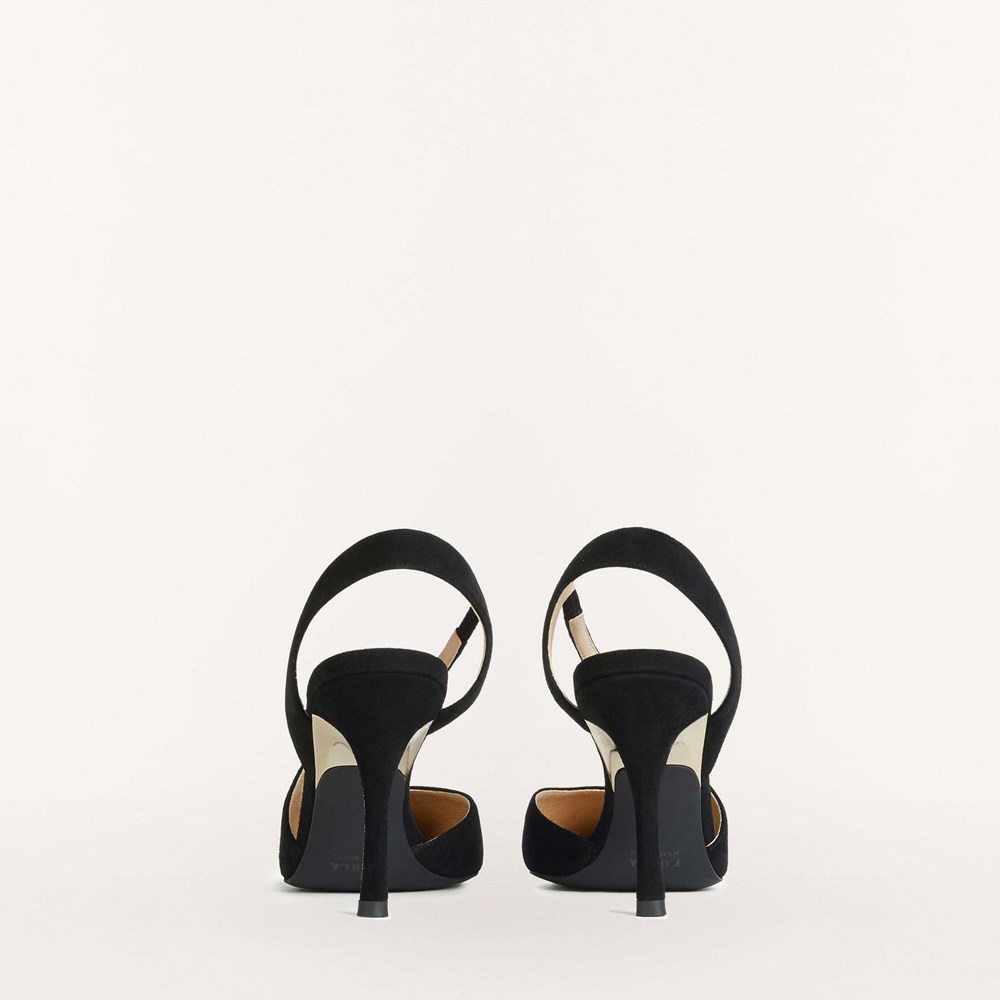 Women's Furla Code Sandals Black | 9241-OQGSX