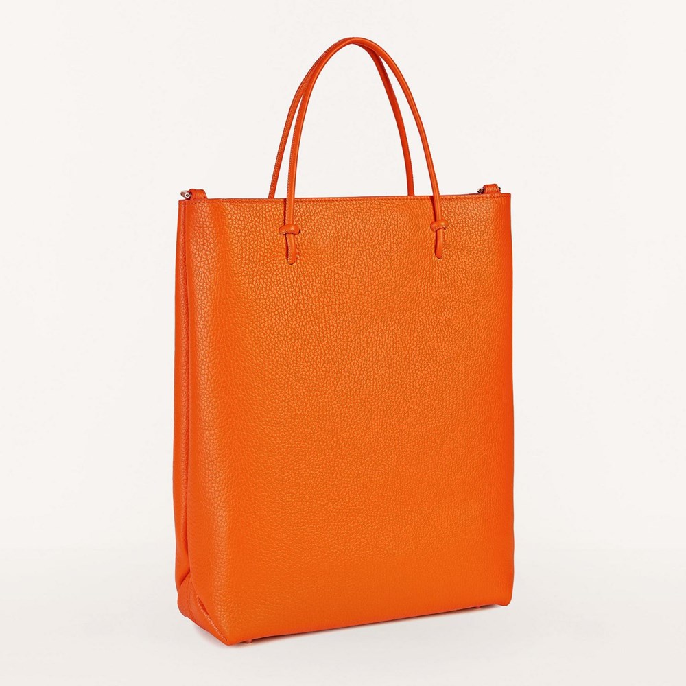 Women's Furla Essential Handbags Orange | 4392-RAIHE