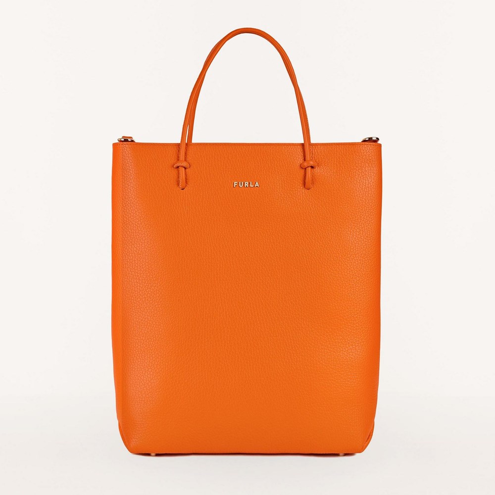 Women\'s Furla Essential Handbags Orange | 4392-RAIHE