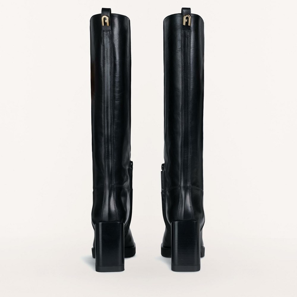 Women's Furla Greta Boots Black | 1598-NCHMQ