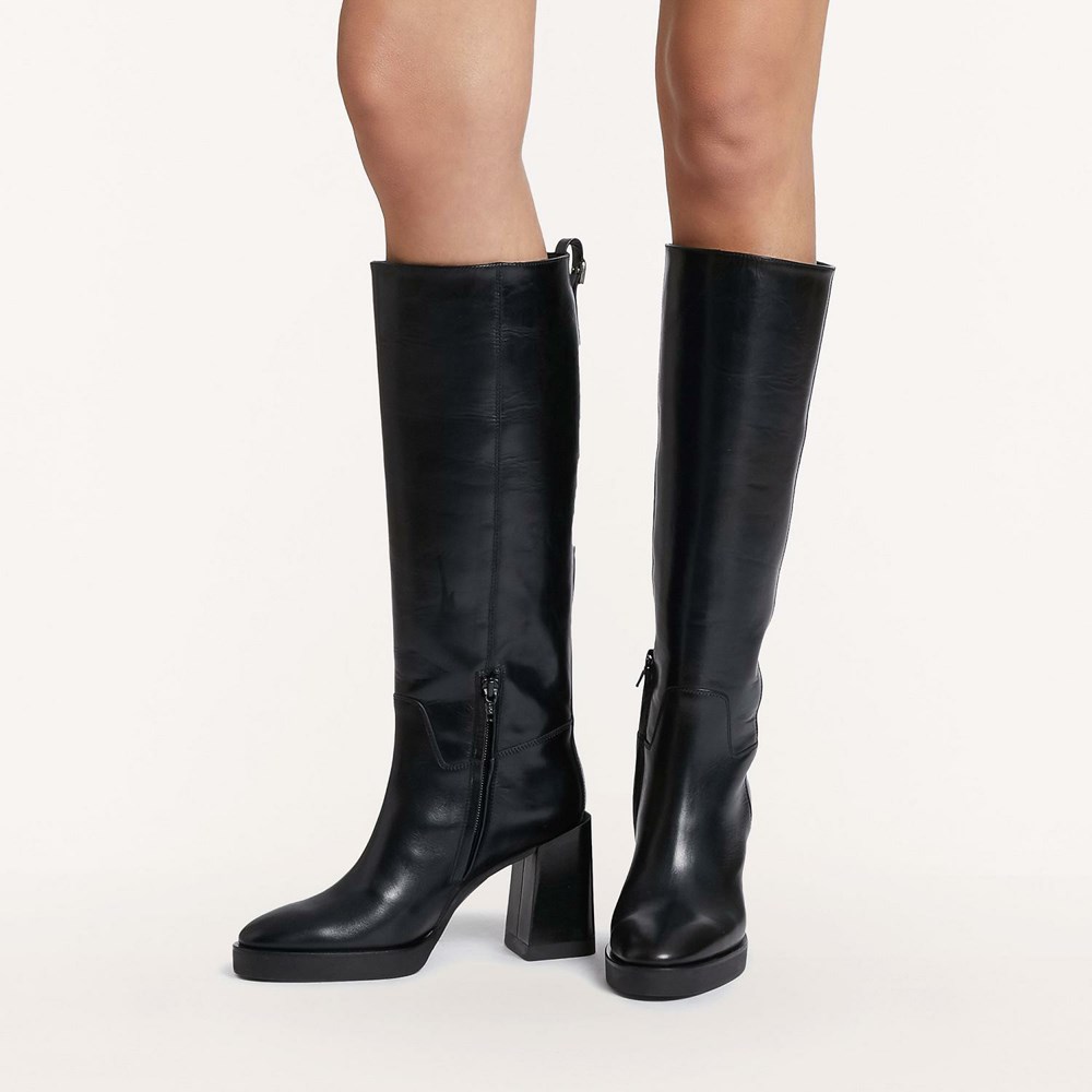 Women's Furla Greta Boots Black | 1598-NCHMQ