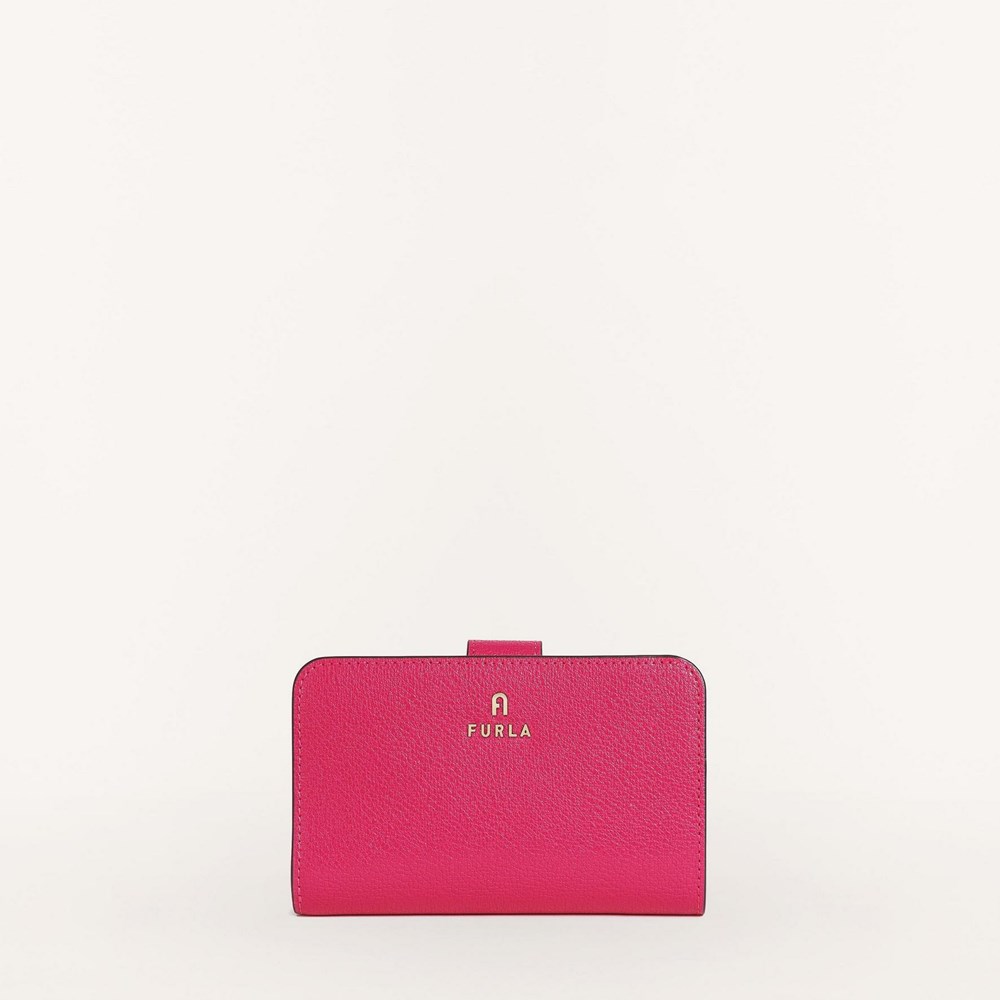 Women\'s Furla Magnolia Bifold Wallets Red Pink | 8360-NPUKH