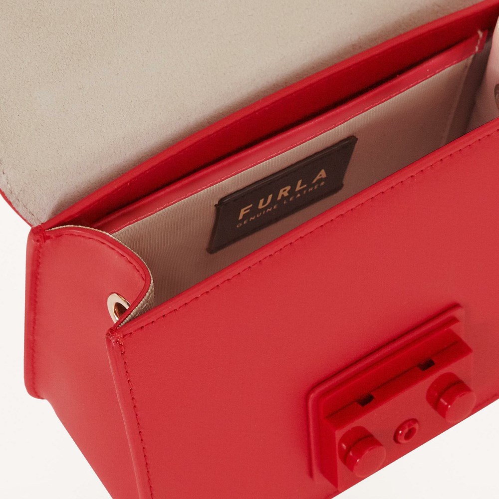 Women's Furla Metropolis Crossbody Bags Red | 0375-CXHIN