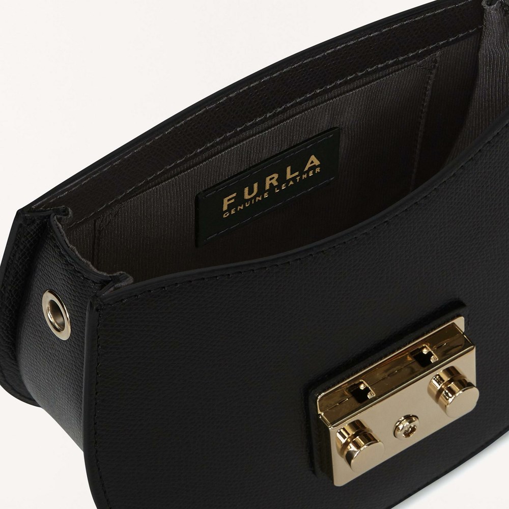 Women's Furla Metropolis Crossbody Bags Black | 4357-PGEMY