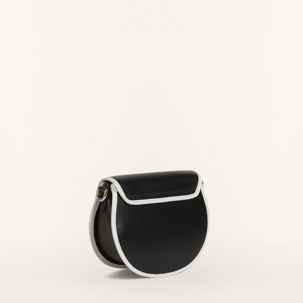 Women's Furla Metropolis Crossbody Bags Black White | 4635-NCTQV