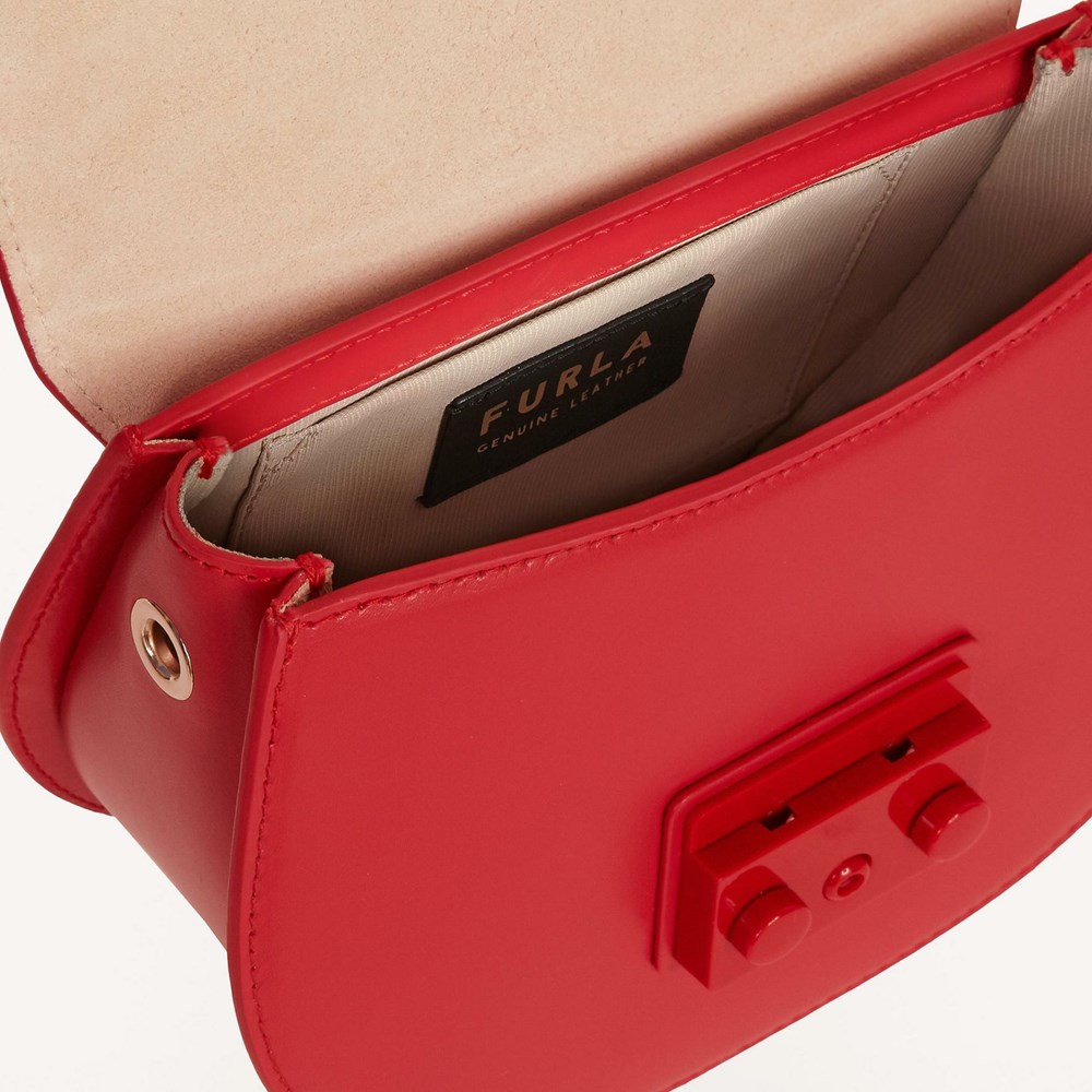 Women's Furla Metropolis Crossbody Bags Red | 4753-LKZDC