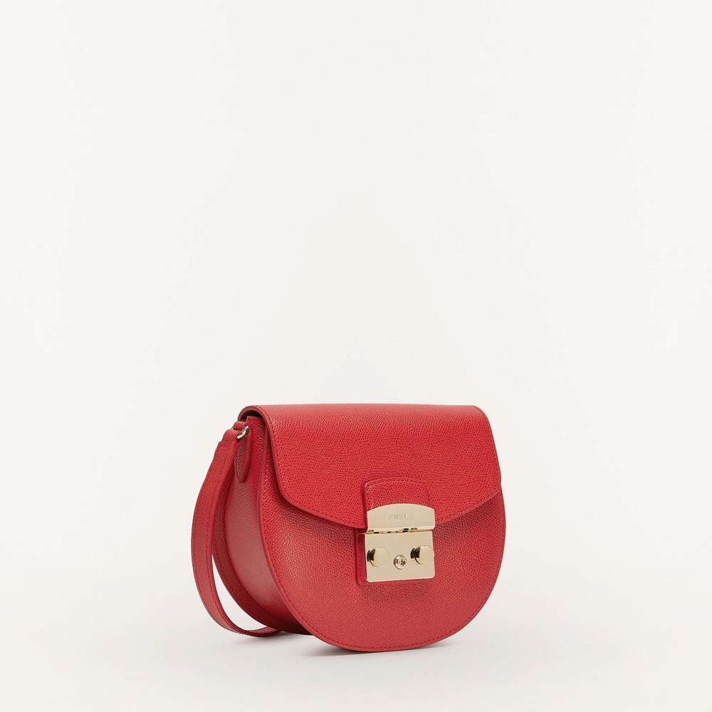 Women's Furla Metropolis Crossbody Bags Red | 6329-DNESM