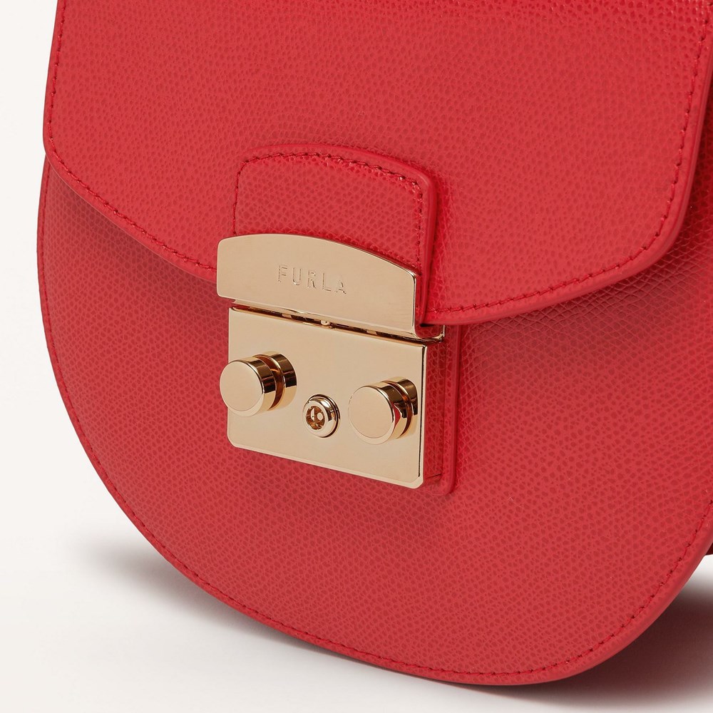 Women's Furla Metropolis Crossbody Bags Red | 6329-DNESM