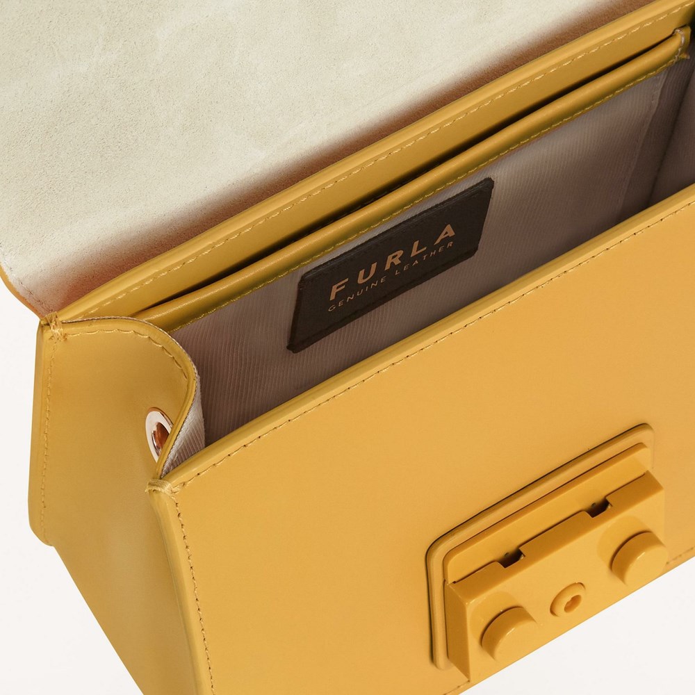 Women's Furla Metropolis Crossbody Bags Yellow | 8724-FEYKC