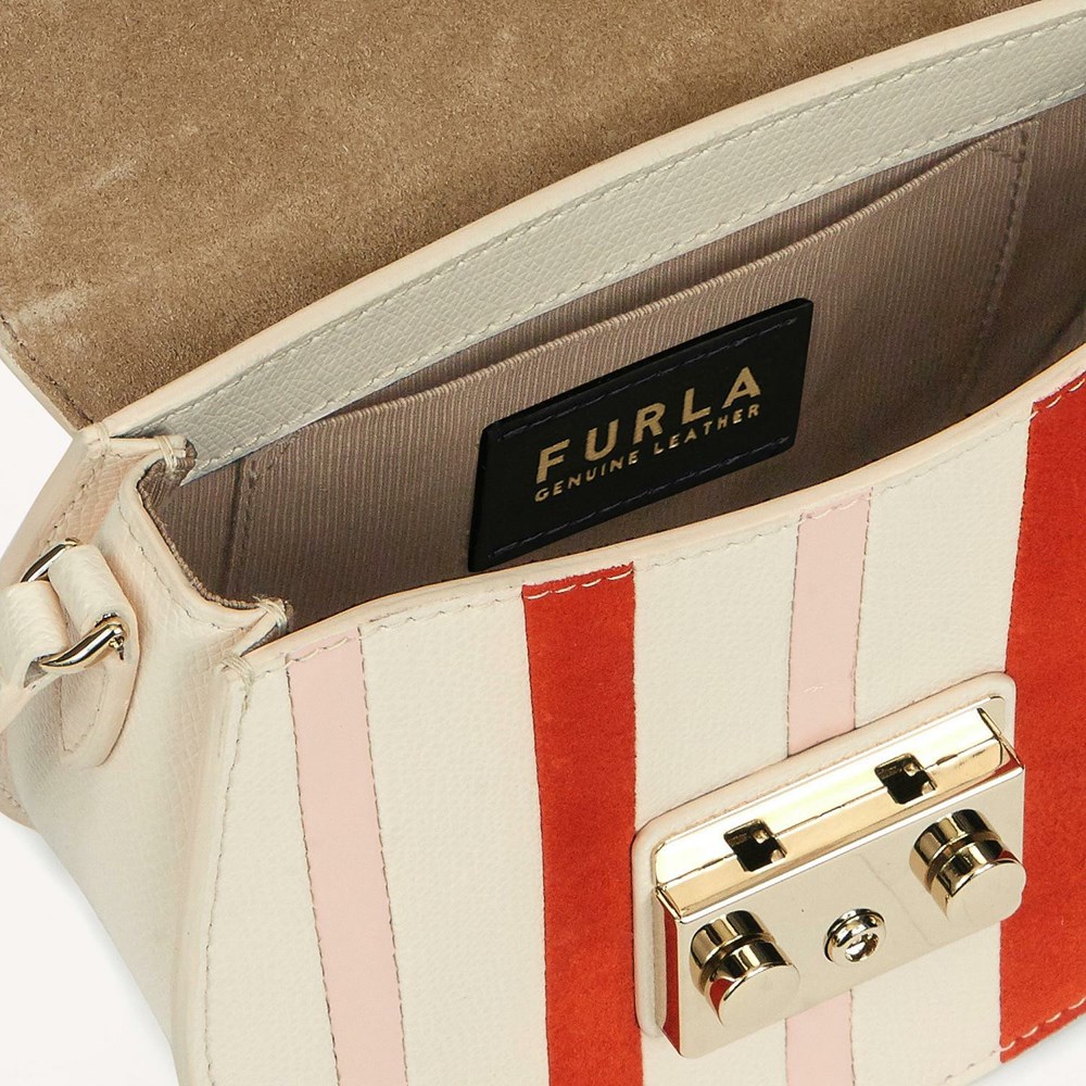 Women's Furla Metropolis Mini Bags Beige Pink | 5982-NYVHP