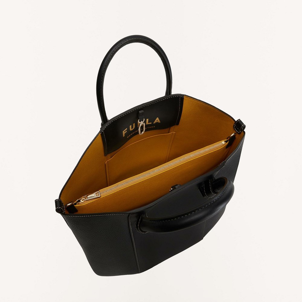 Women's Furla Miastella Handbags Black | 3167-UPCWK