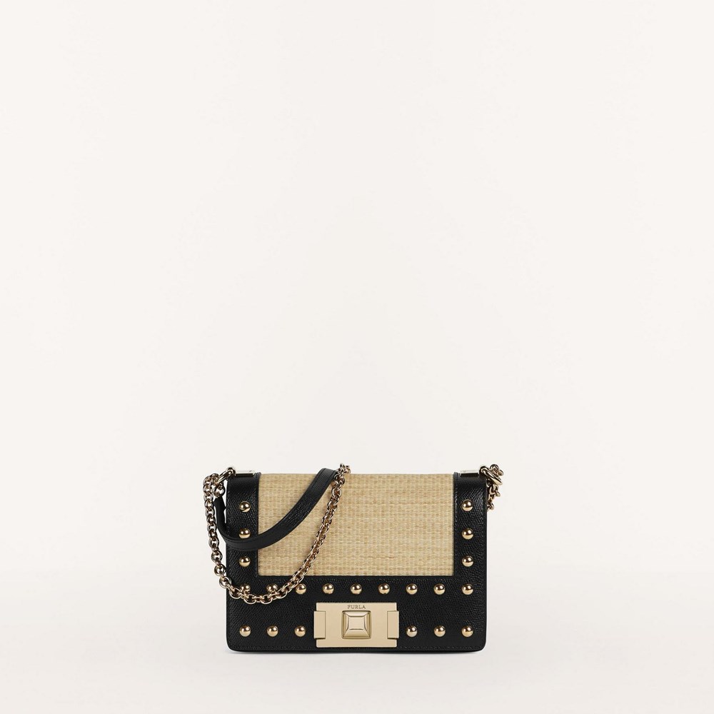 Women's Furla Mimi Crossbody Bags Black | 6487-RMDIB