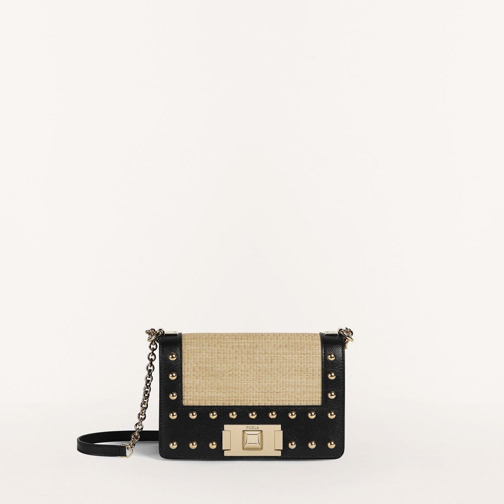 Women\'s Furla Mimi Crossbody Bags Black | 6487-RMDIB