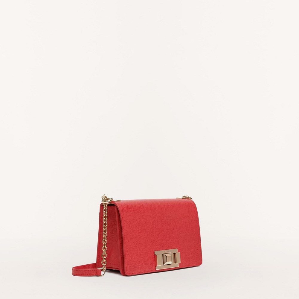 Women's Furla Mimi Crossbody Bags Red | 3756-UWOLA