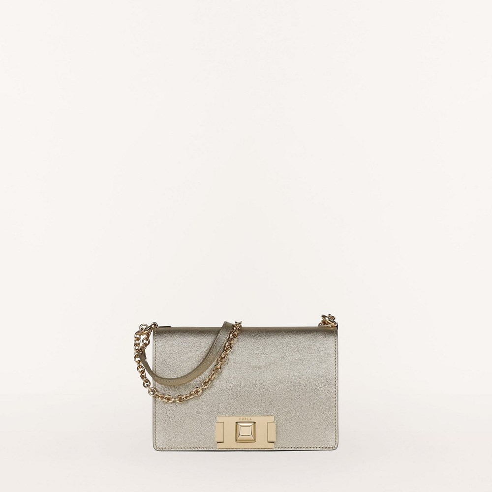 Women's Furla Mimi Crossbody Bags Silver | 3089-HJIDY