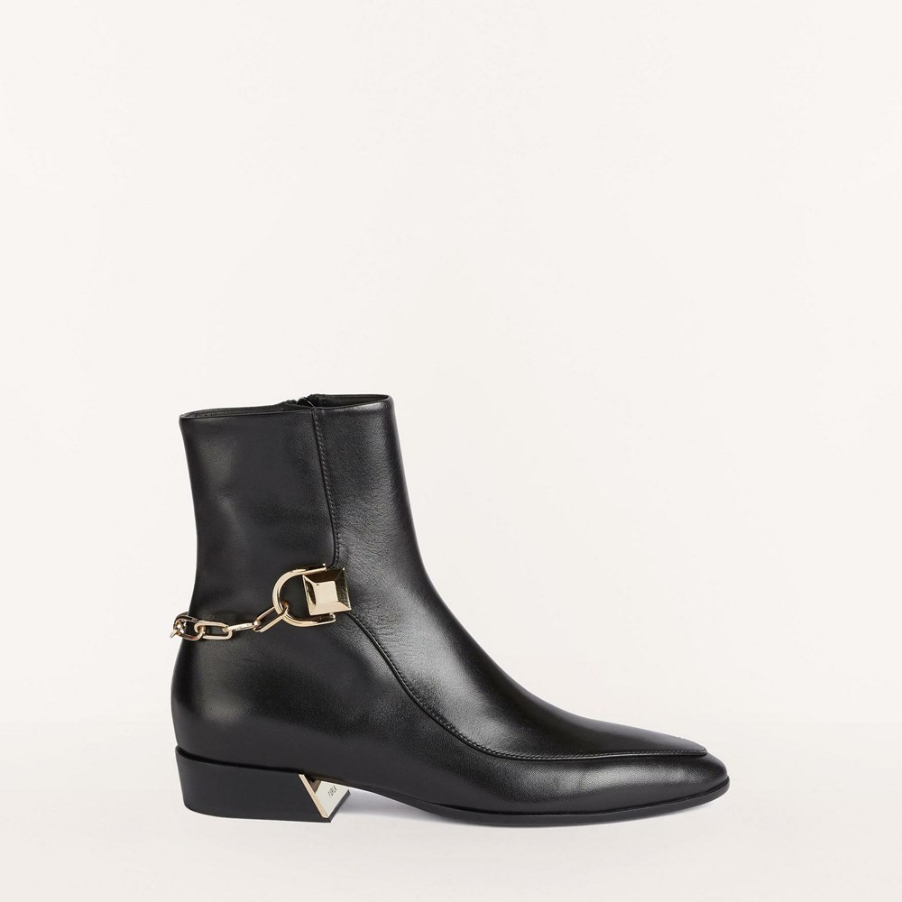 Women's Furla Miss Mimi Boots Black | 9512-BFRTI