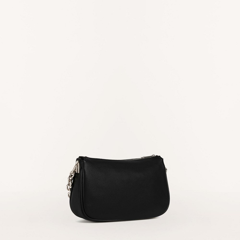 Women's Furla Moon Crossbody Bags Black | 9423-QLFWP