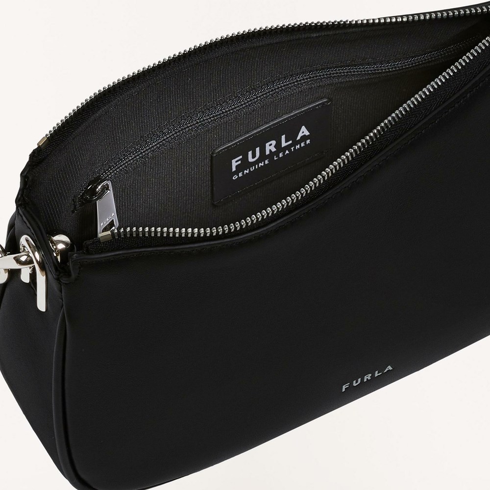 Women's Furla Moon Crossbody Bags Black | 9423-QLFWP