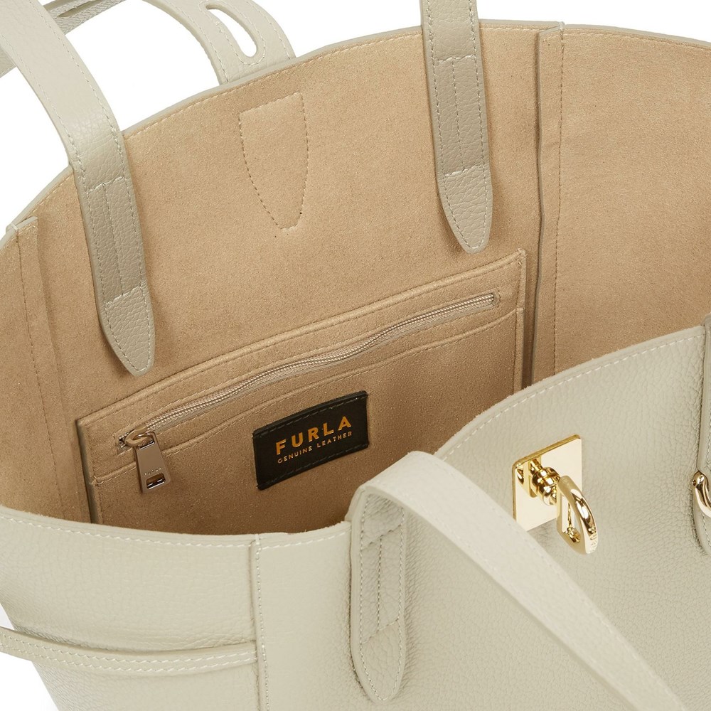 Women's Furla Net Handbags Beige | 2849-UIBFM