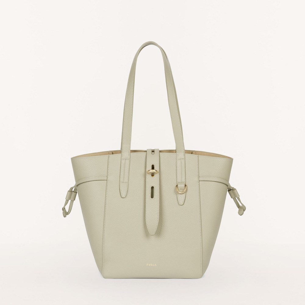 Women\'s Furla Net Handbags Beige | 2849-UIBFM