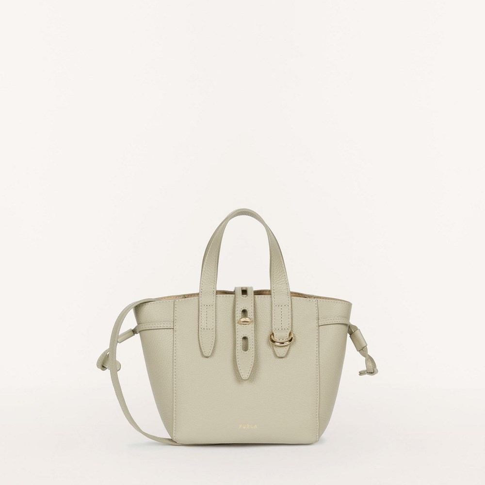 Women\'s Furla Net Handbags Beige | 5421-JKQXT