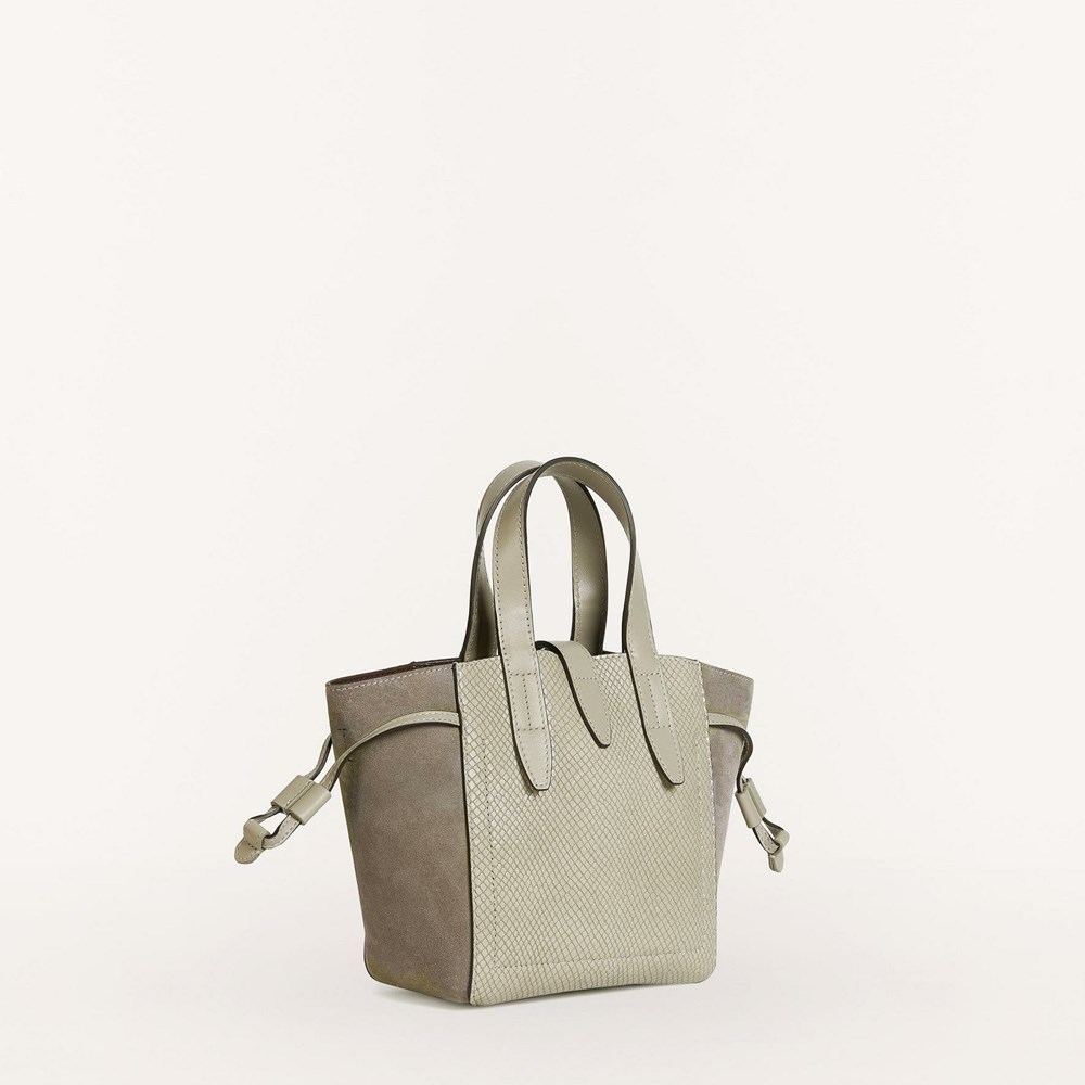 Women's Furla Net Handbags Beige | 8610-JTISN