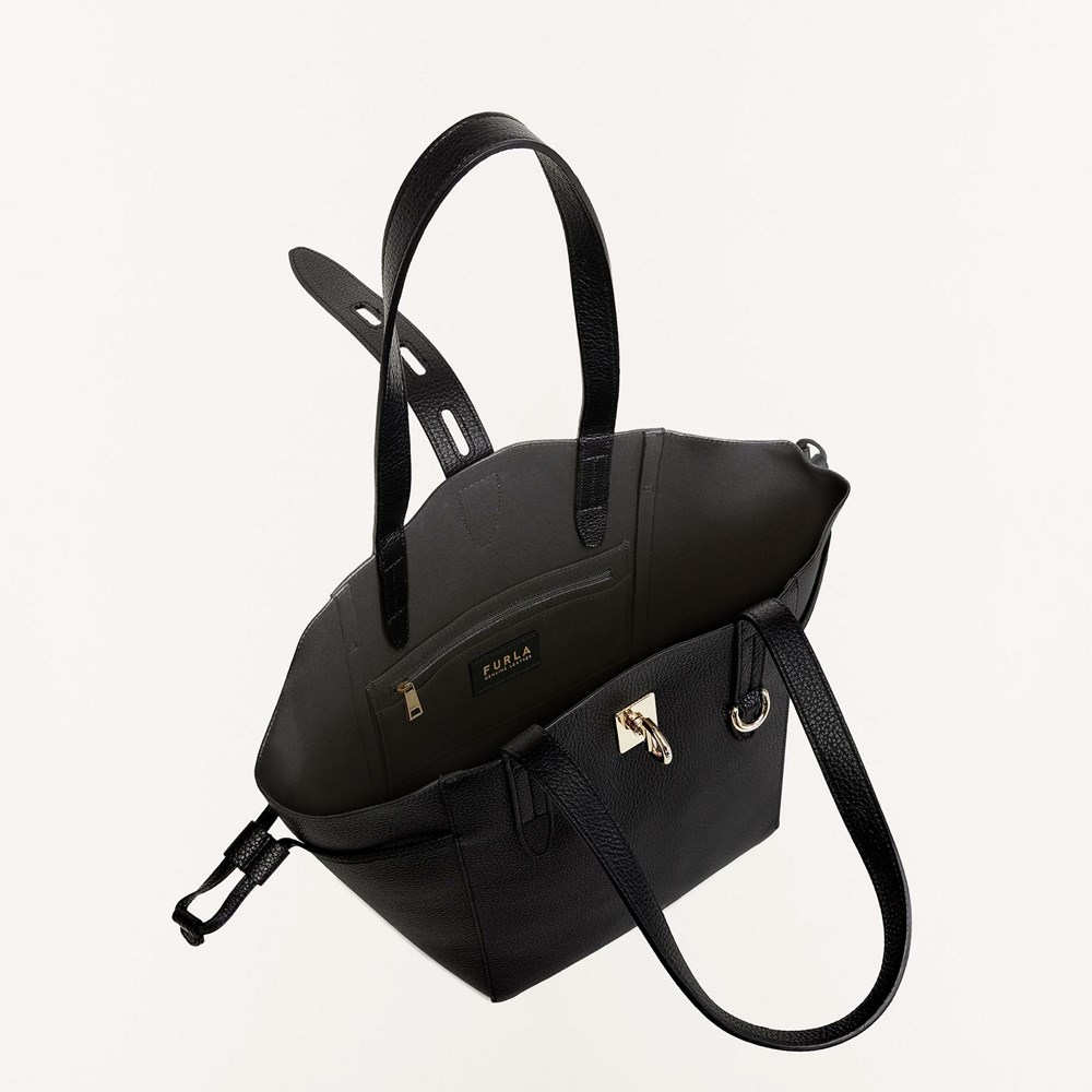 Women's Furla Net Handbags Black | 2014-NLWUR