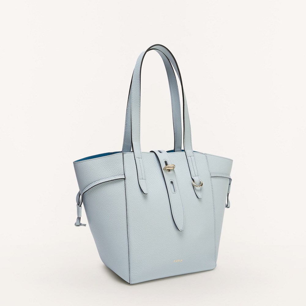 Women's Furla Net Handbags Blue | 5724-HRXLW