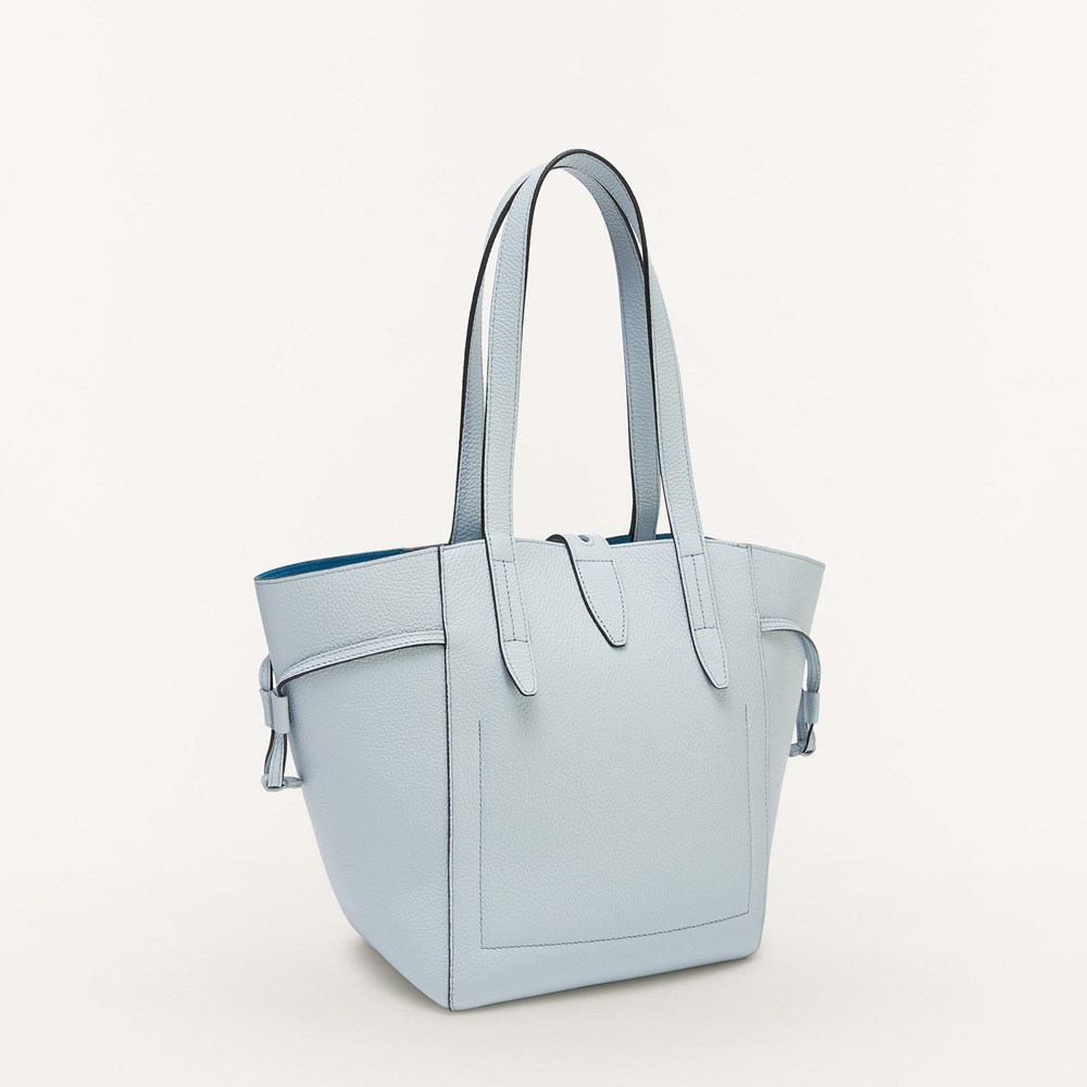 Women's Furla Net Handbags Blue | 5724-HRXLW