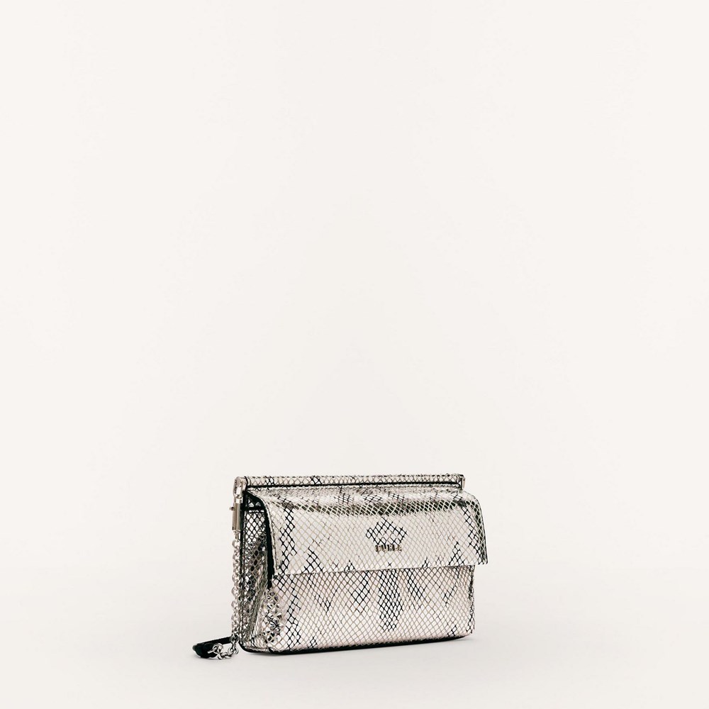 Women's Furla Ninfa Mini Bags Silver | 2931-ZGJPQ