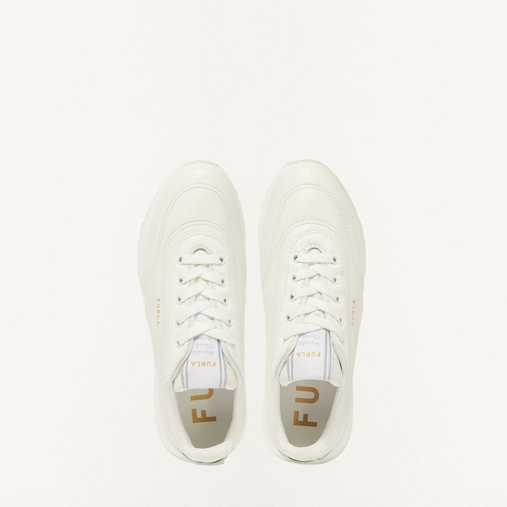 Women's Furla Nuvola Sneakers White | 8923-PWAKH