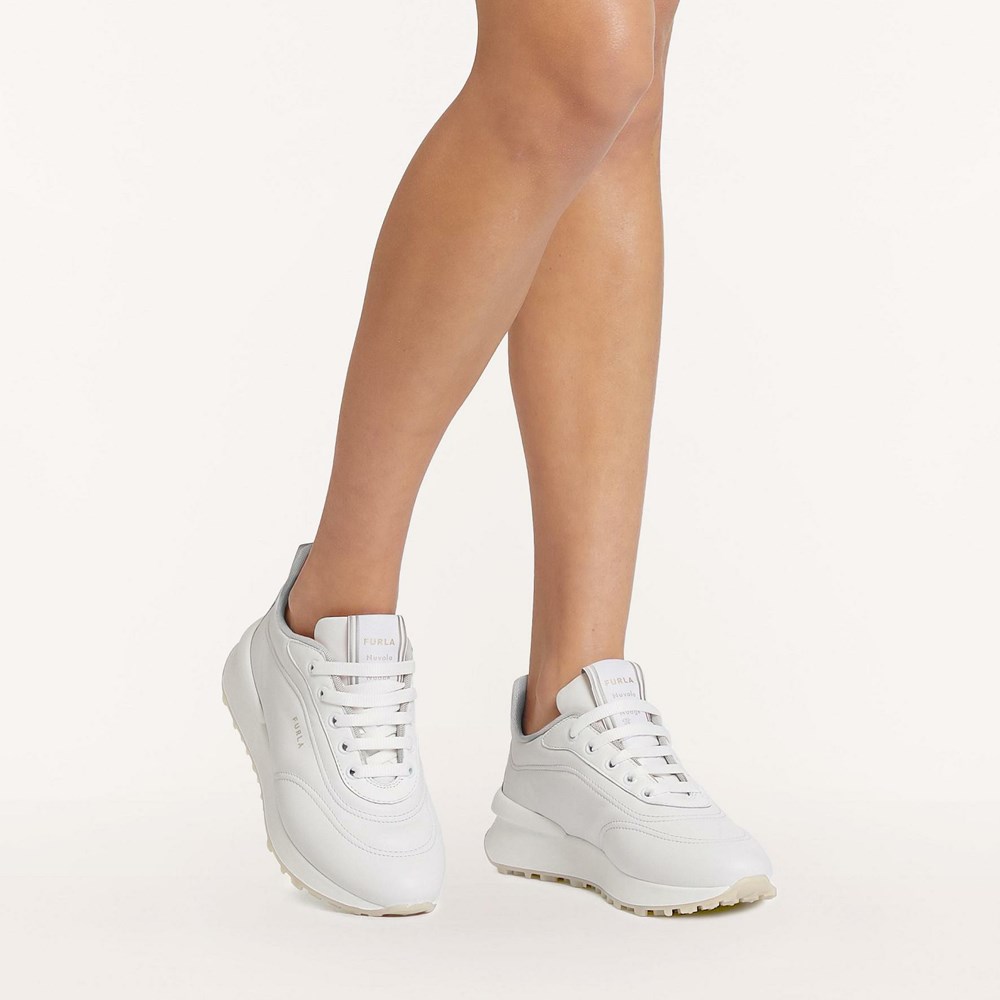 Women's Furla Nuvola Sneakers White | 8923-PWAKH