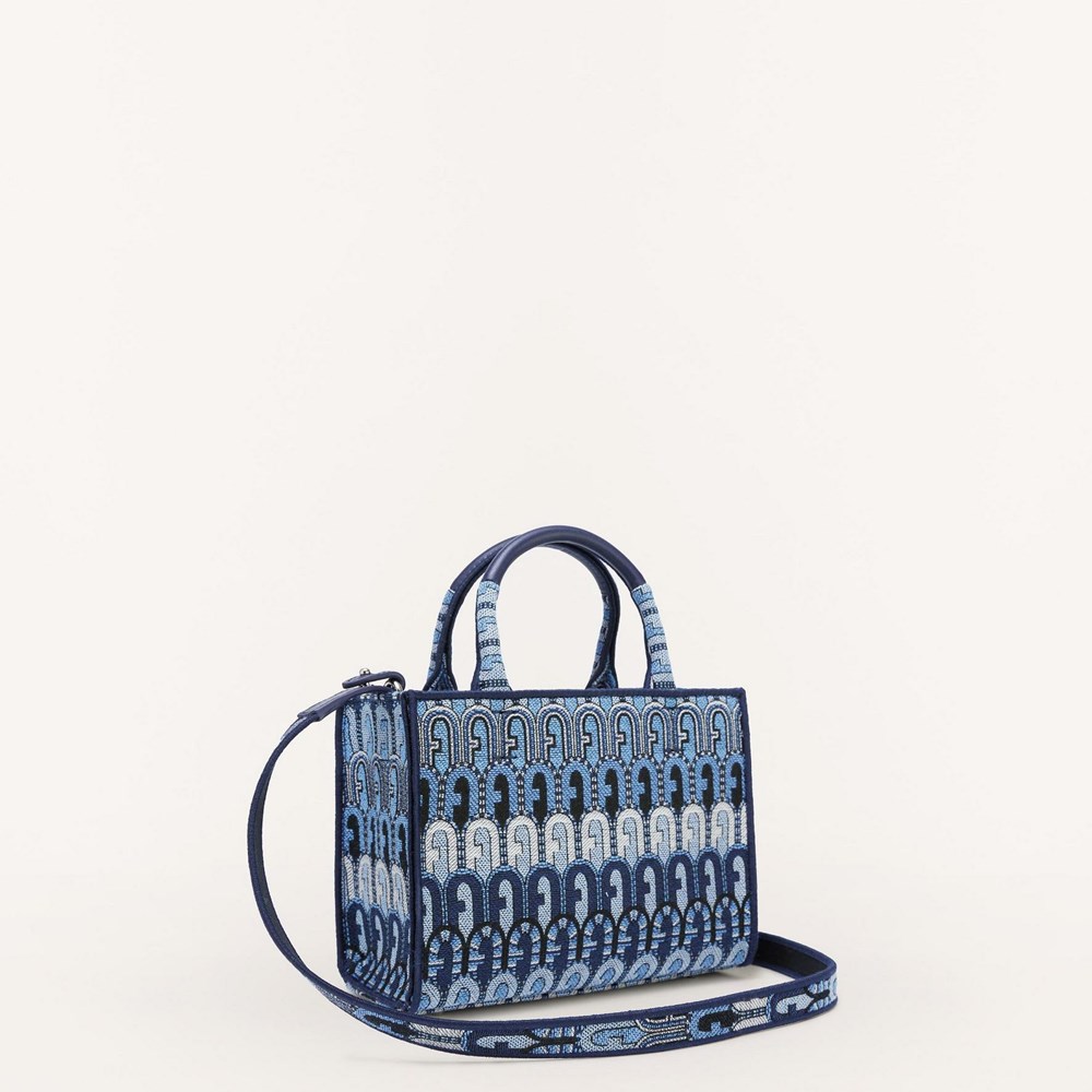 Women's Furla Opportunity Handbags Blue | 0759-TPZIH