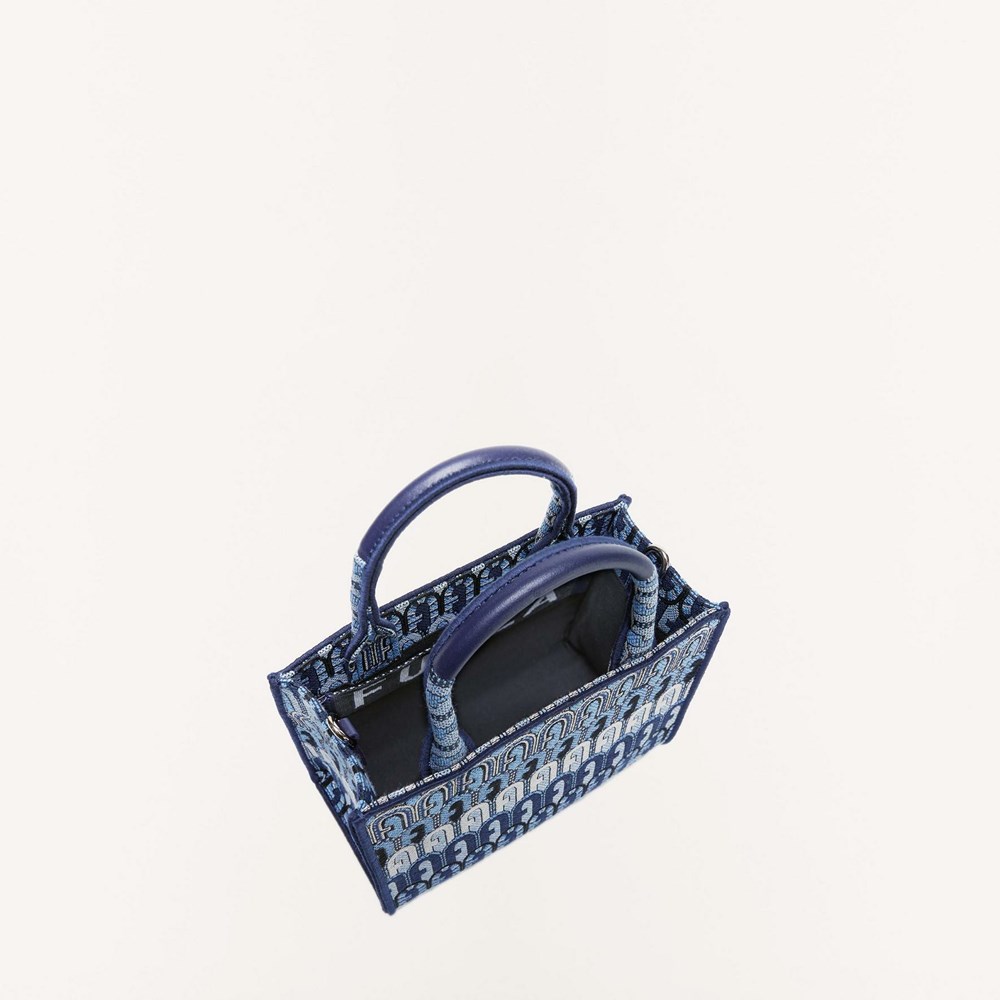 Women's Furla Opportunity Handbags Blue | 0759-TPZIH