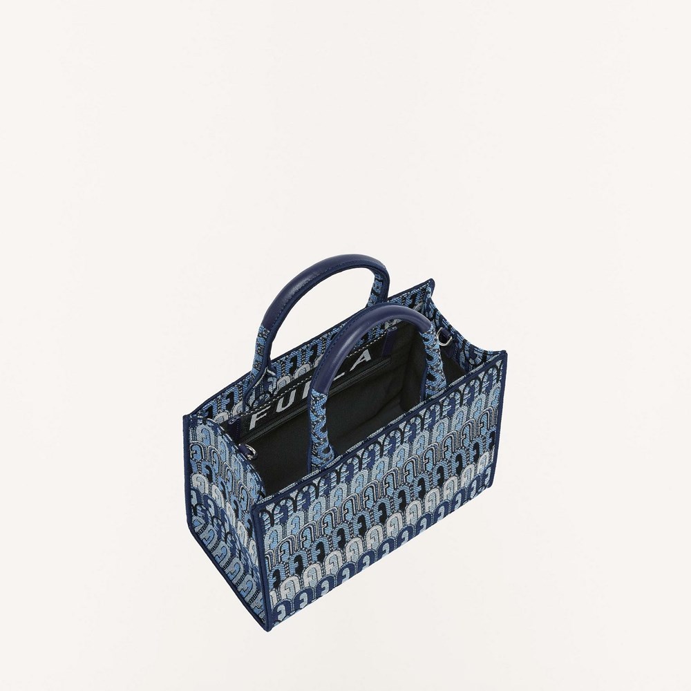 Women's Furla Opportunity Handbags Blue | 1842-QDYXO