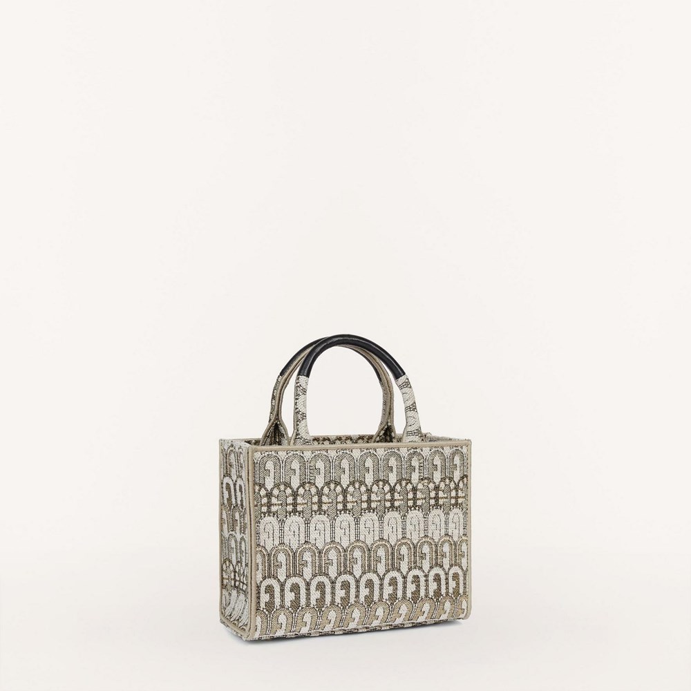 Women's Furla Opportunity Handbags Silver | 7051-WMRLS