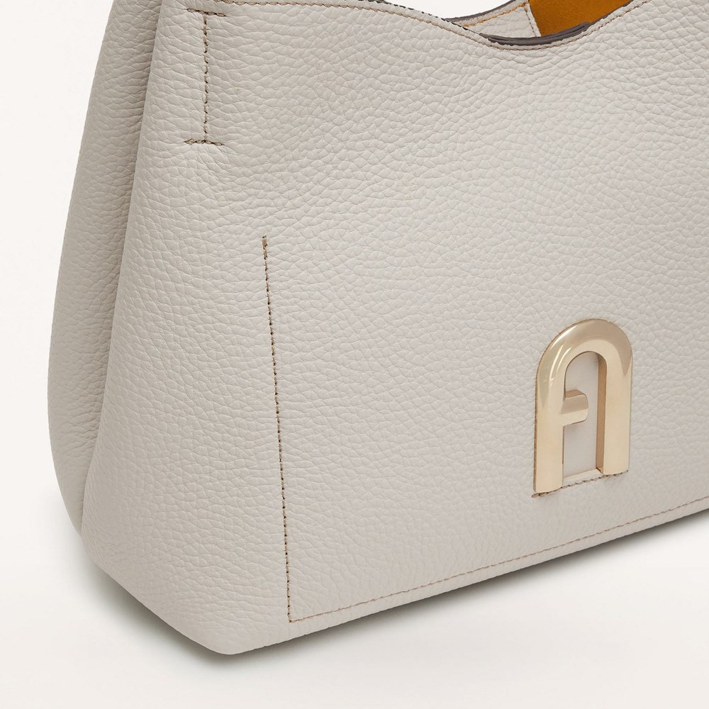 Women's Furla Primula Hobo Bags Beige | 4150-YZHWN