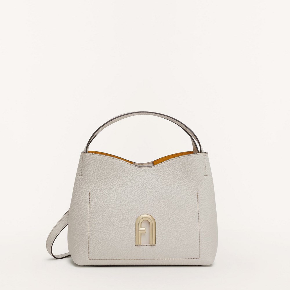 Women\'s Furla Primula Hobo Bags Beige | 4150-YZHWN