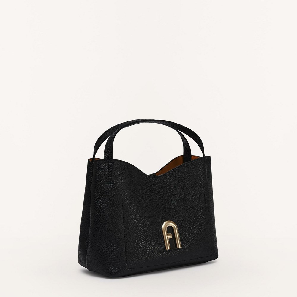 Women's Furla Primula Hobo Bags Black | 6158-YTUCW