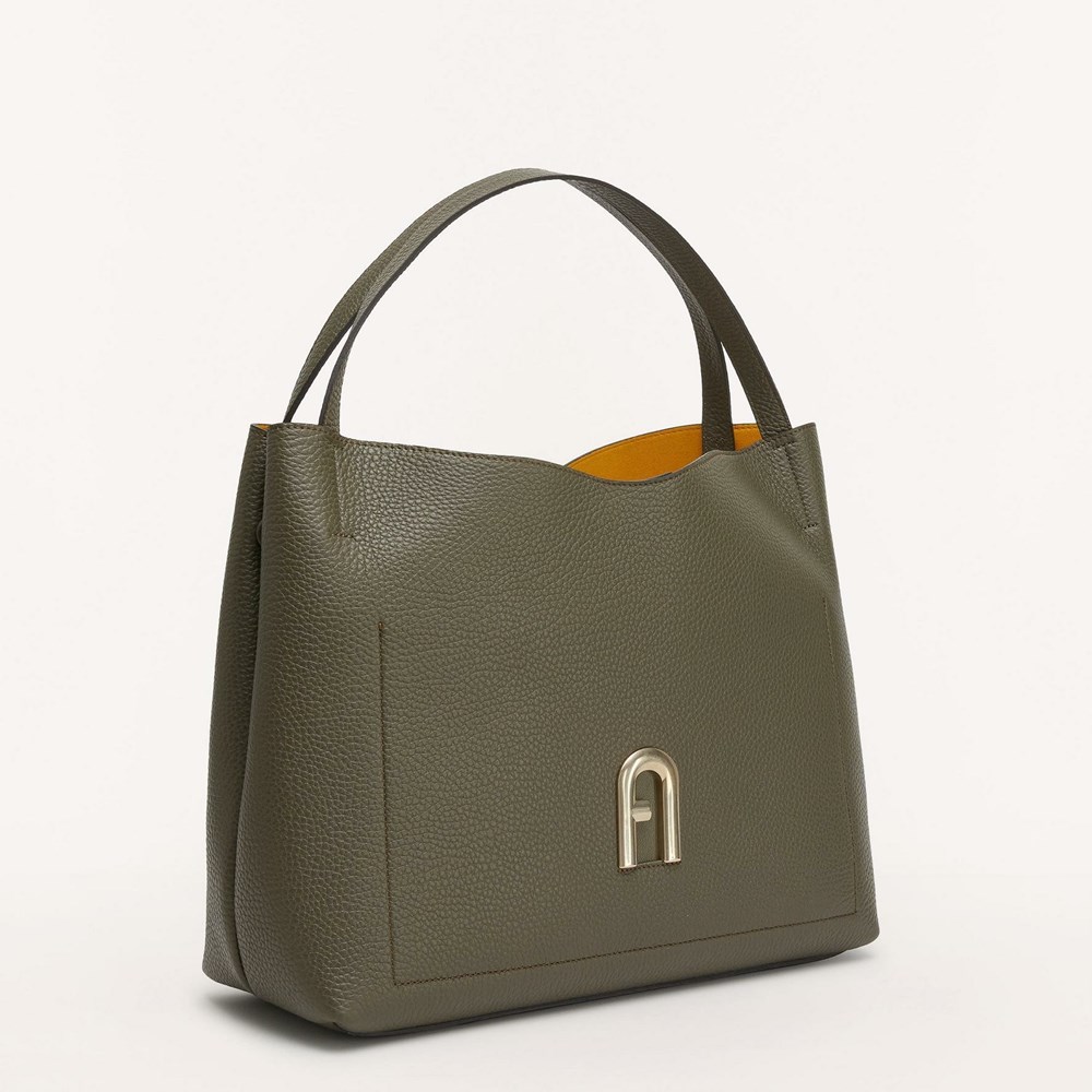 Women's Furla Primula Hobo Bags Green | 0894-NWTFQ