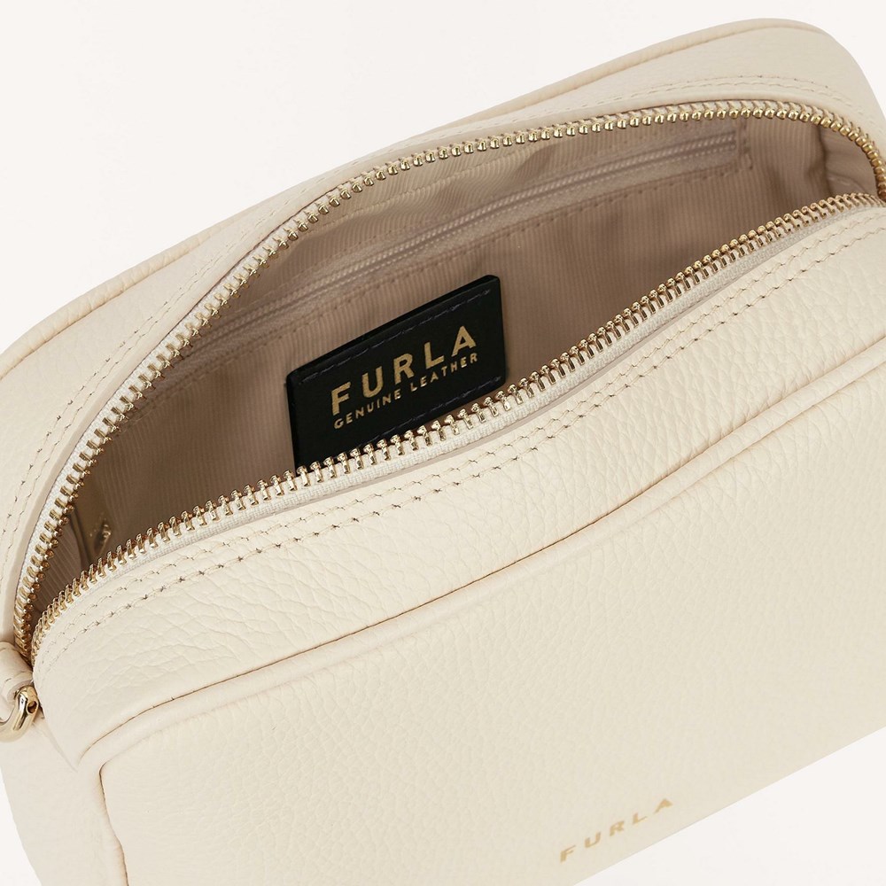 Women's Furla Real Crossbody Bags Beige | 6381-LFXPC