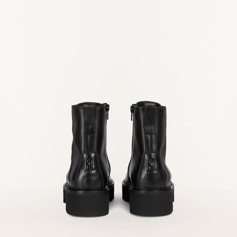 Women's Furla Rita Boots Black | 4825-JQKTC