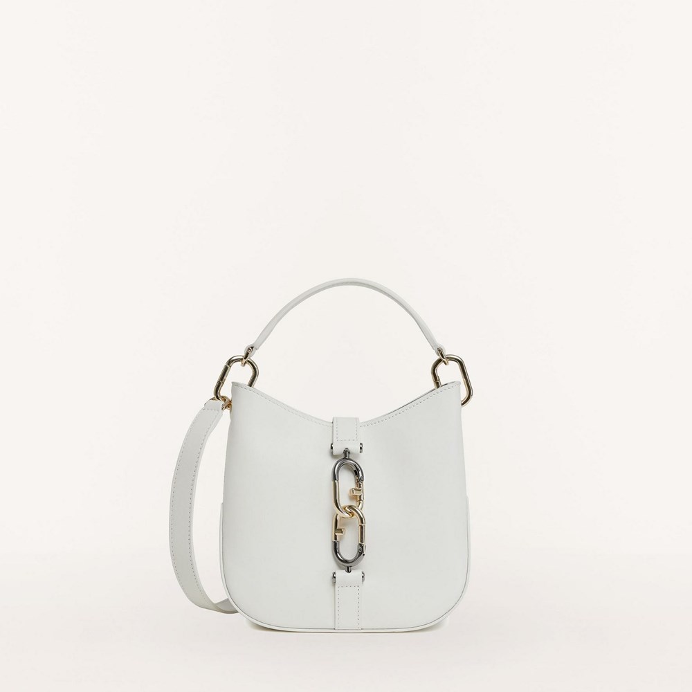 Women\'s Furla Sirena Hobo Bags White | 6158-XUYDZ