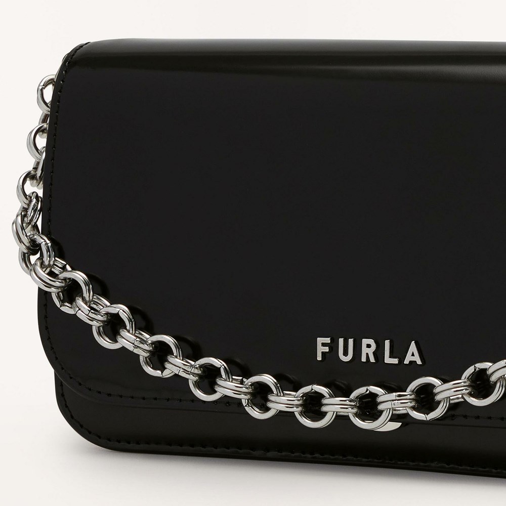 Women's Furla Splendida Shoulder Bags Black Brown | 0354-VXKUQ