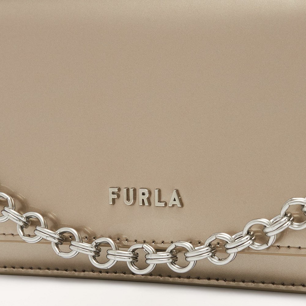 Women's Furla Splendida Shoulder Bags Grey Brown | 0648-QSNXY