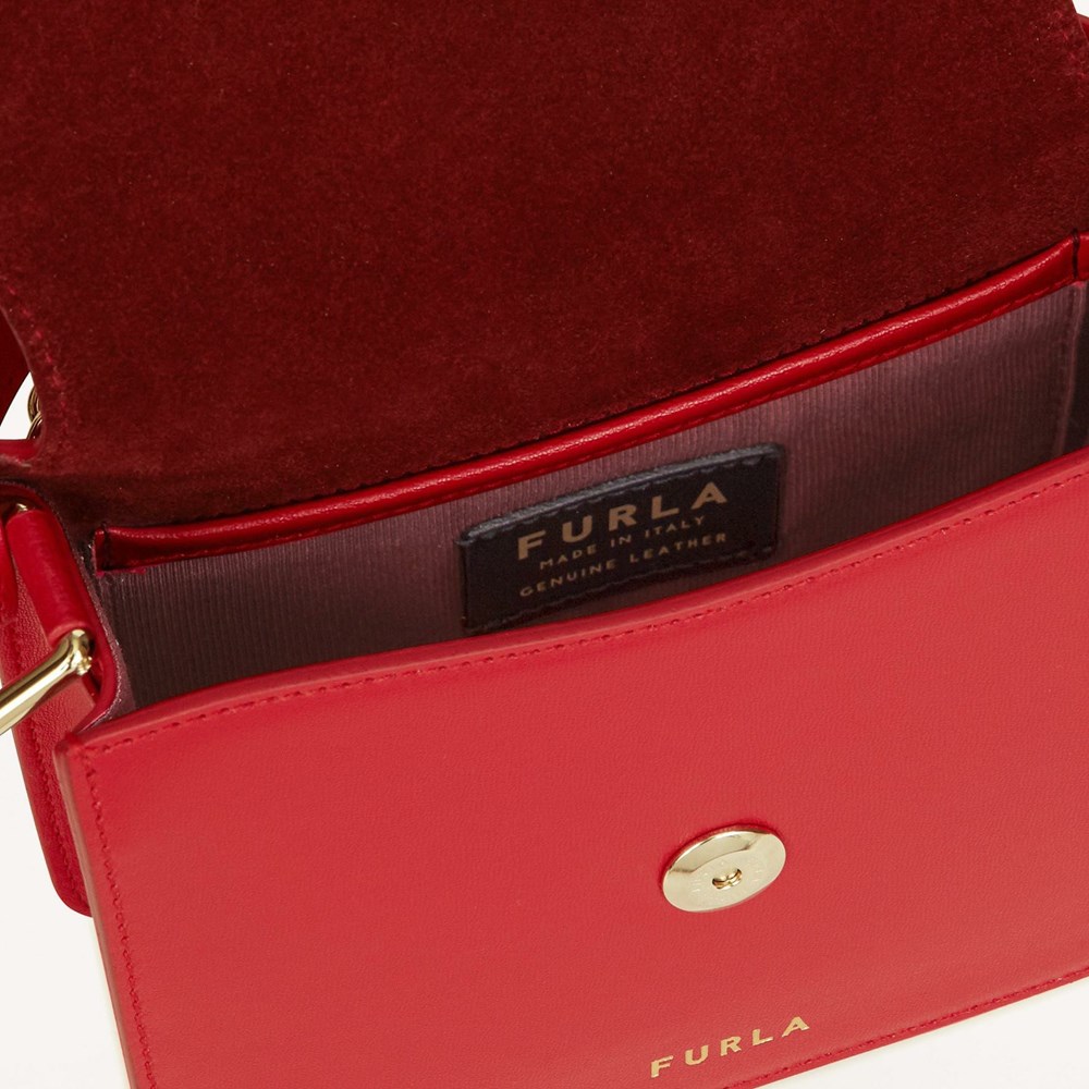 Women's Furla Tuberosa Crossbody Bags Red | 0813-QEGWR