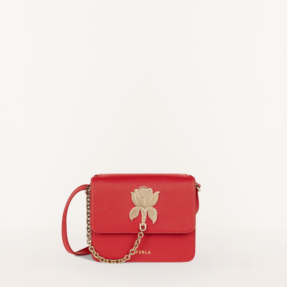 Women\'s Furla Tuberosa Crossbody Bags Red | 0813-QEGWR