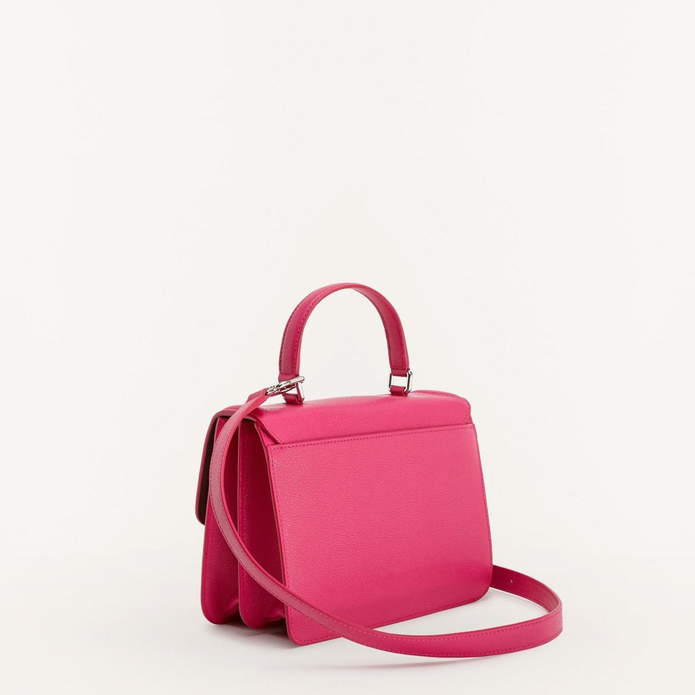 Women's Furla Villa Handbags Red | 0279-HXPOT