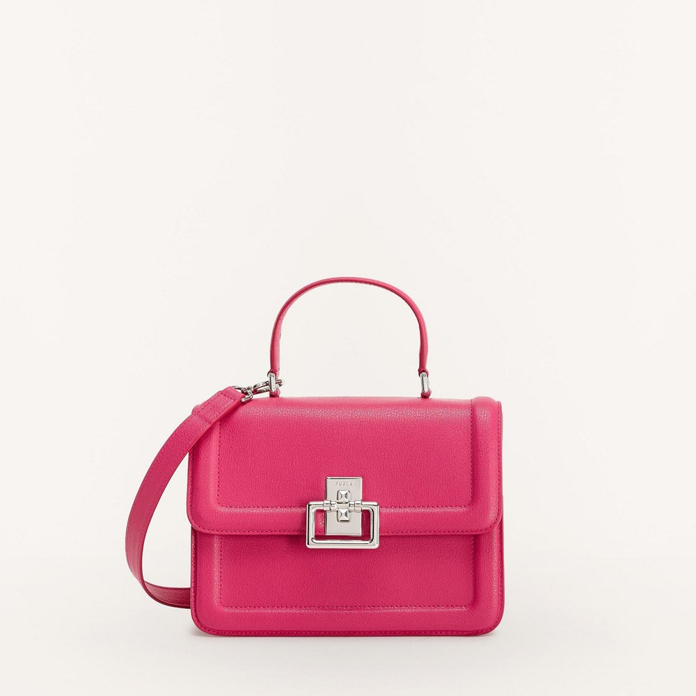 Women\'s Furla Villa Handbags Red | 0279-HXPOT