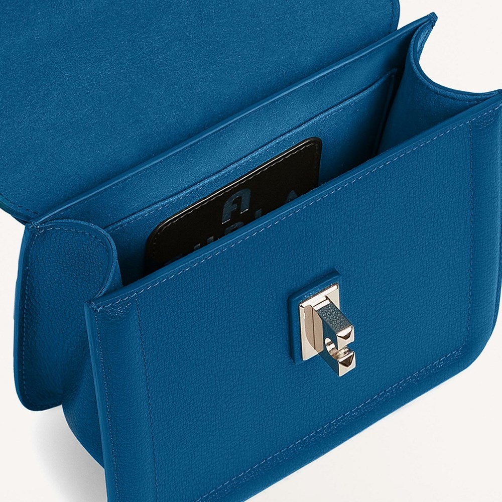 Women's Furla Villa Mini Bags Blue | 2195-MKEGJ